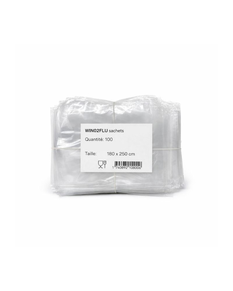 Sac sous vide pour cuisson rétractable 180x250