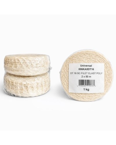 Filet élastique blanc 16 mailles