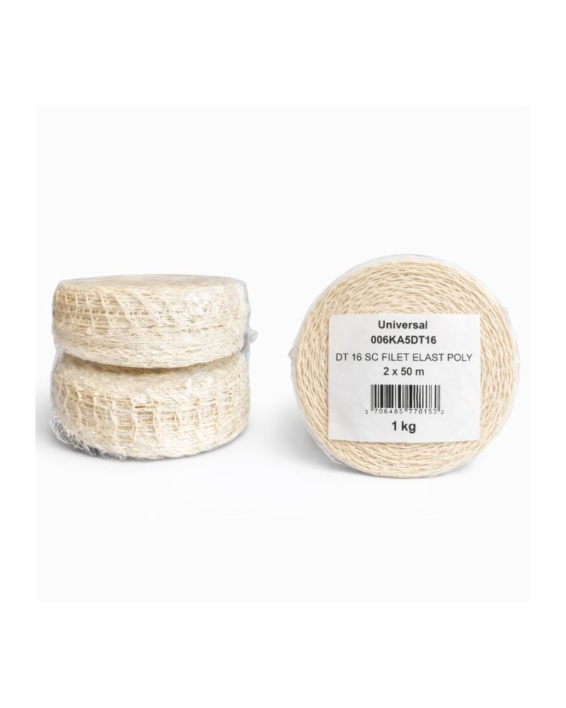 Filet élastique blanc 16 mailles