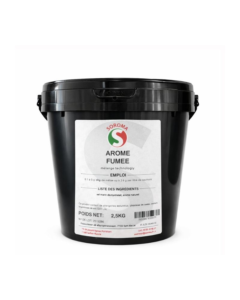 Arôme fumé en poudre seau de 2.5 kg