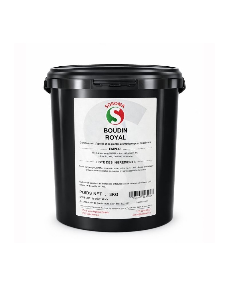 Assaisonnement pour boudin noir royal seau de 3 kg