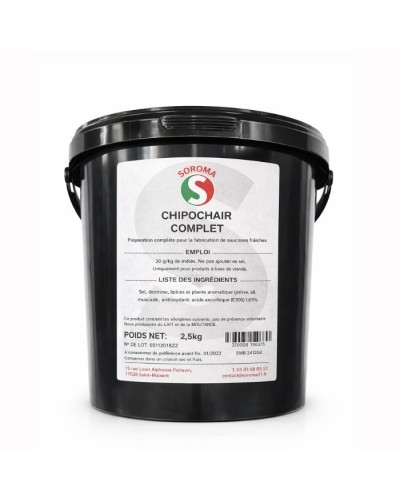 Epices pour chipolatas nature avec colorant et sel