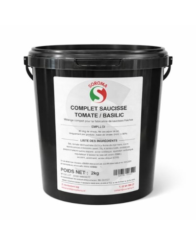 Epices complète pour saucisses tomate basilic seau de 2 kg