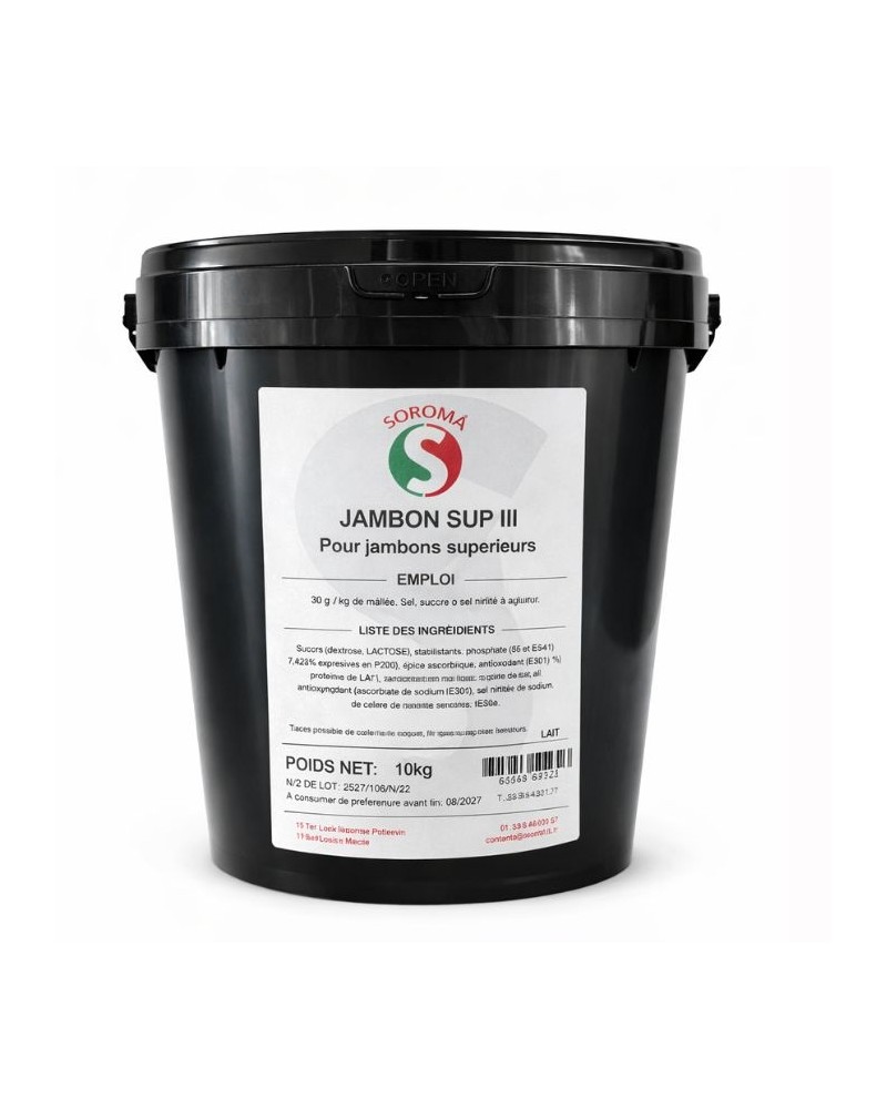 Préparation pour saumure pour jambon supérieur seau de 10 kg