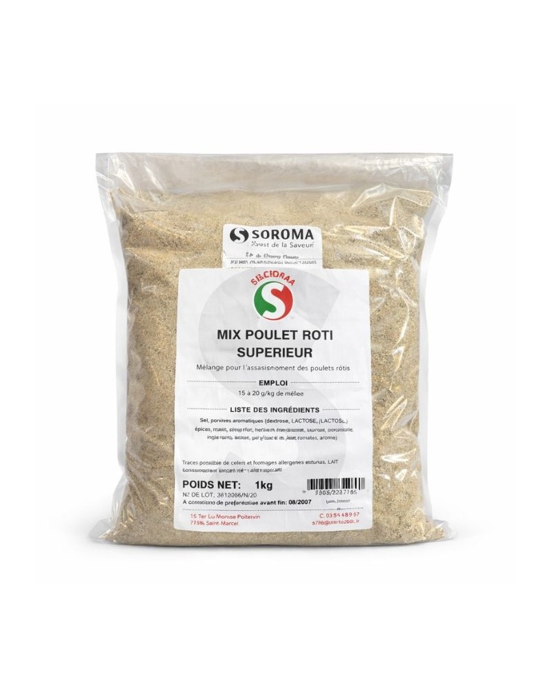 Mix d'épices pour poulet rôti supérieur sachet de 1 kg