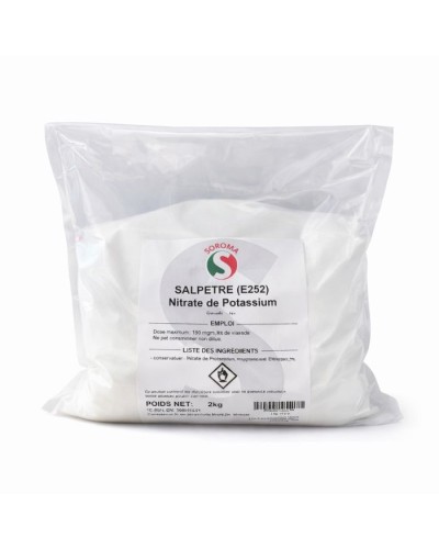 Nitrate de potassium salpêtre en sachet de 2 kg