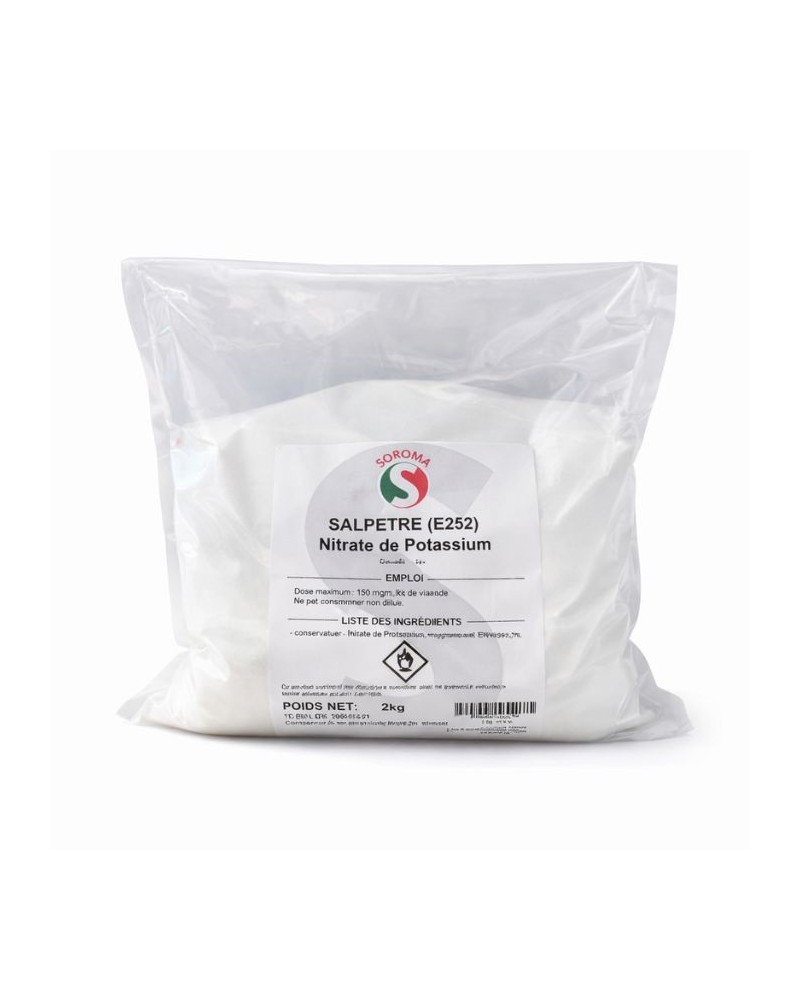 Nitrate de potassium salpêtre en sachet de 2 kg
