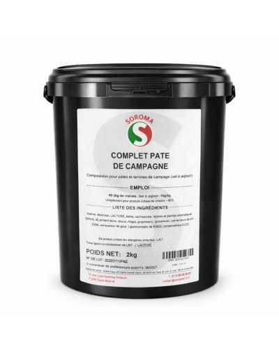 Mix d'épices pour pâté de campagne en seau de 2 kg