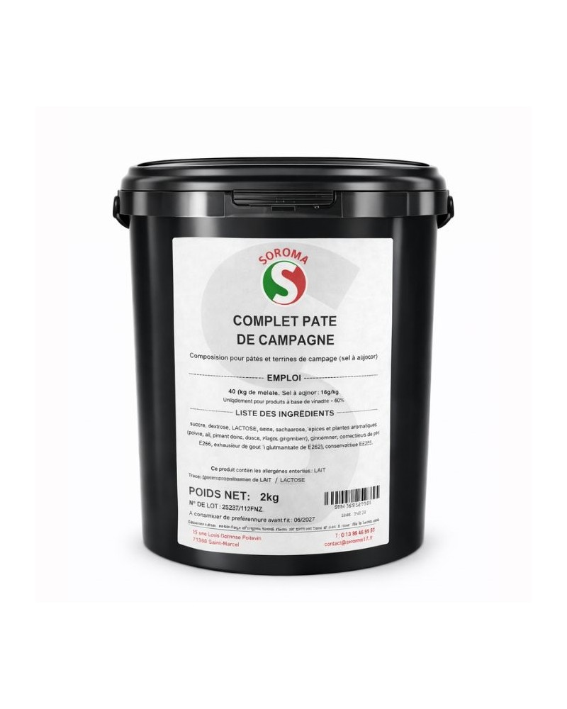 Mix d'épices pour pâté de campagne en seau de 2 kg