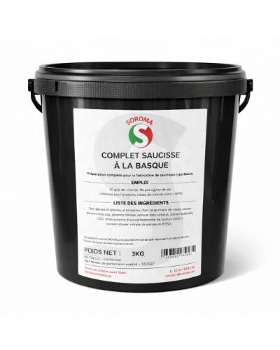 Epices complet pour saucisse à la Basque 3 kg