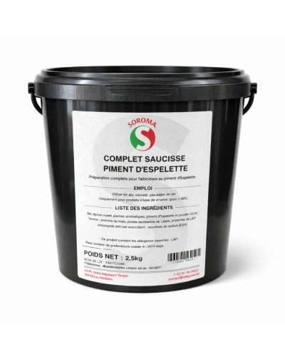 Epices saucisse aux piment d'Espelette 2.5 kg