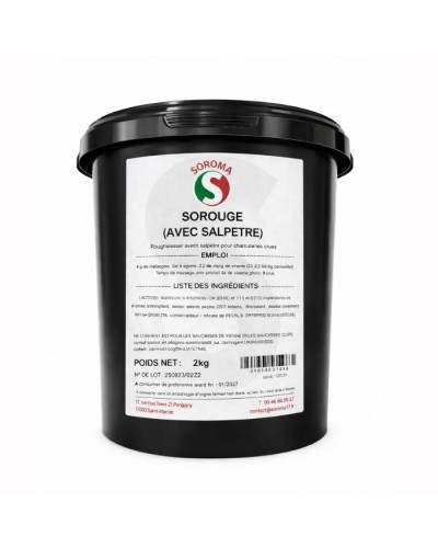Sorouge rougisseur avec salpêtre seau de 2 kg