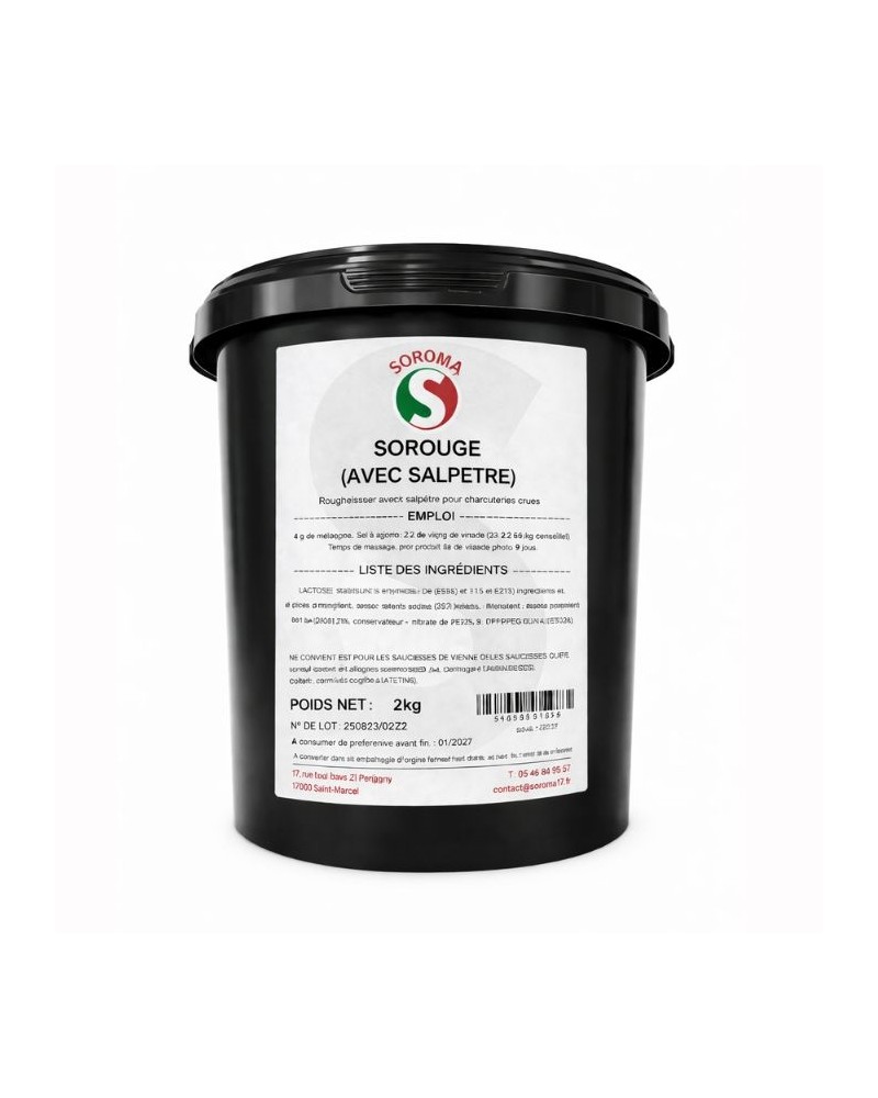 Sorouge rougisseur avec salpêtre seau de 2 kg
