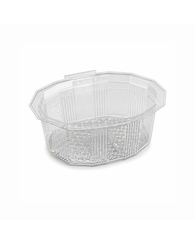 Barquette refermable en plastique cristal pour produits froids 370 g
