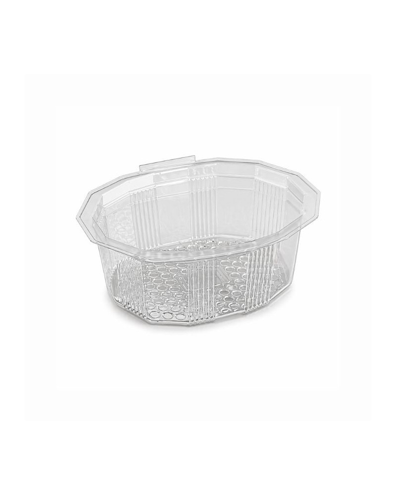 Barquette refermable en plastique cristal pour produits froids 370 g
