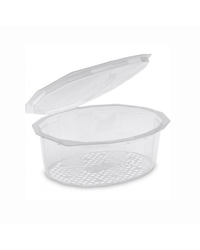 Barquette refermable en plastique cristal pour produits froids 750 g