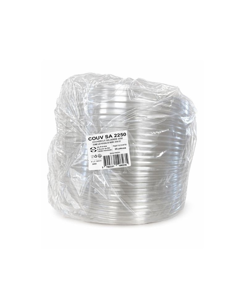 Couvercle pour saladier 2250 ml en plastique cristal