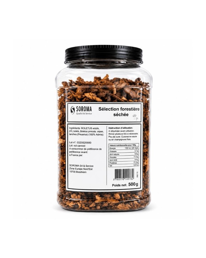 Mélange forestier séché sans champignons noirs 500g