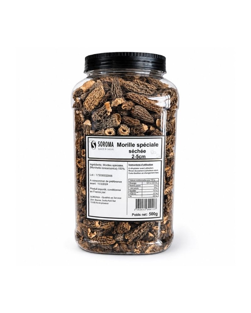 Morilles spéciales séchées sans queues 500g