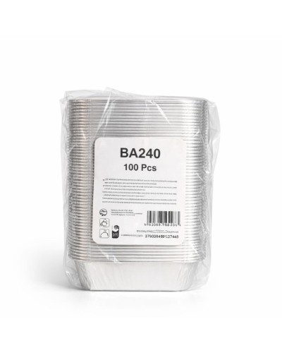 Barquette en aluminium refermable pour alimentaire 225 ml 100 pcs