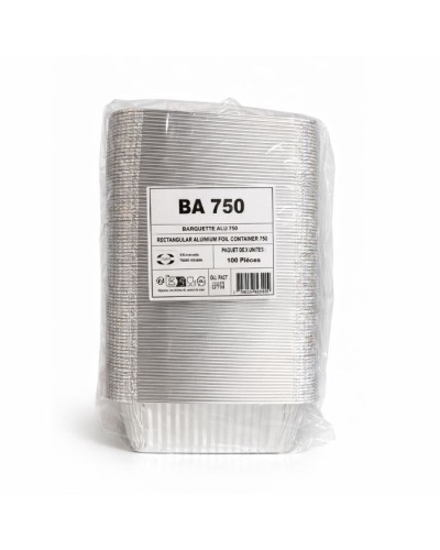 Barquette en aluminium 825 ml - 100 pcs