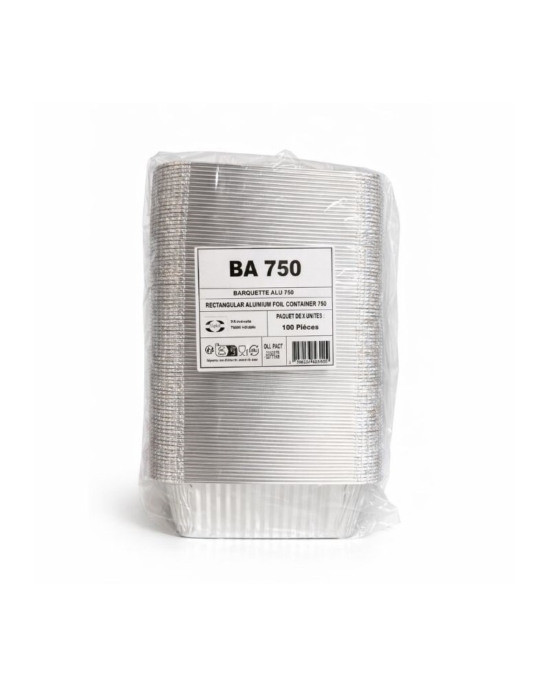 Barquette en aluminium 825 ml - 100 pcs