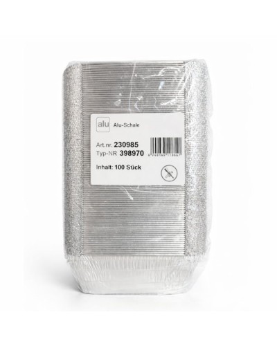 Barquette en aluminium refermable alimentaire 900 ml 100 pcs