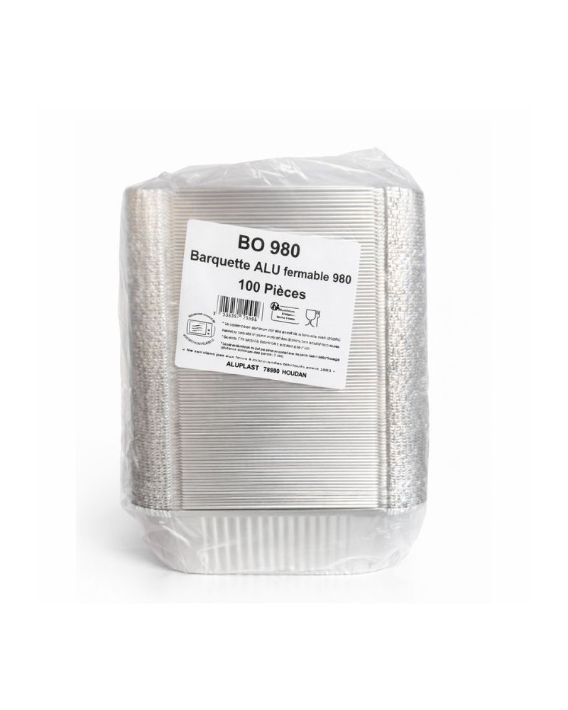 Barquette en aluminium refermable alimentaire 900 ml 100 pcs