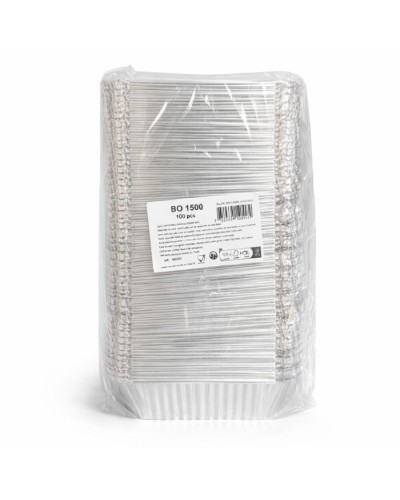 Barquette en aluminium refermable alimentaire 1570 ml 100 pcs