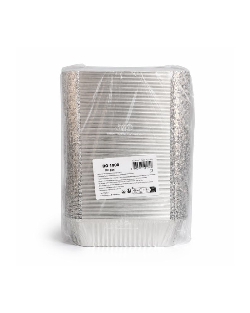 Barquette en aluminium refermable alimentaire 2000 ml 100 pcs