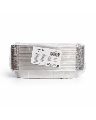 Barquette en aluminium refermable alimentaire 2400 ml 50 pcs