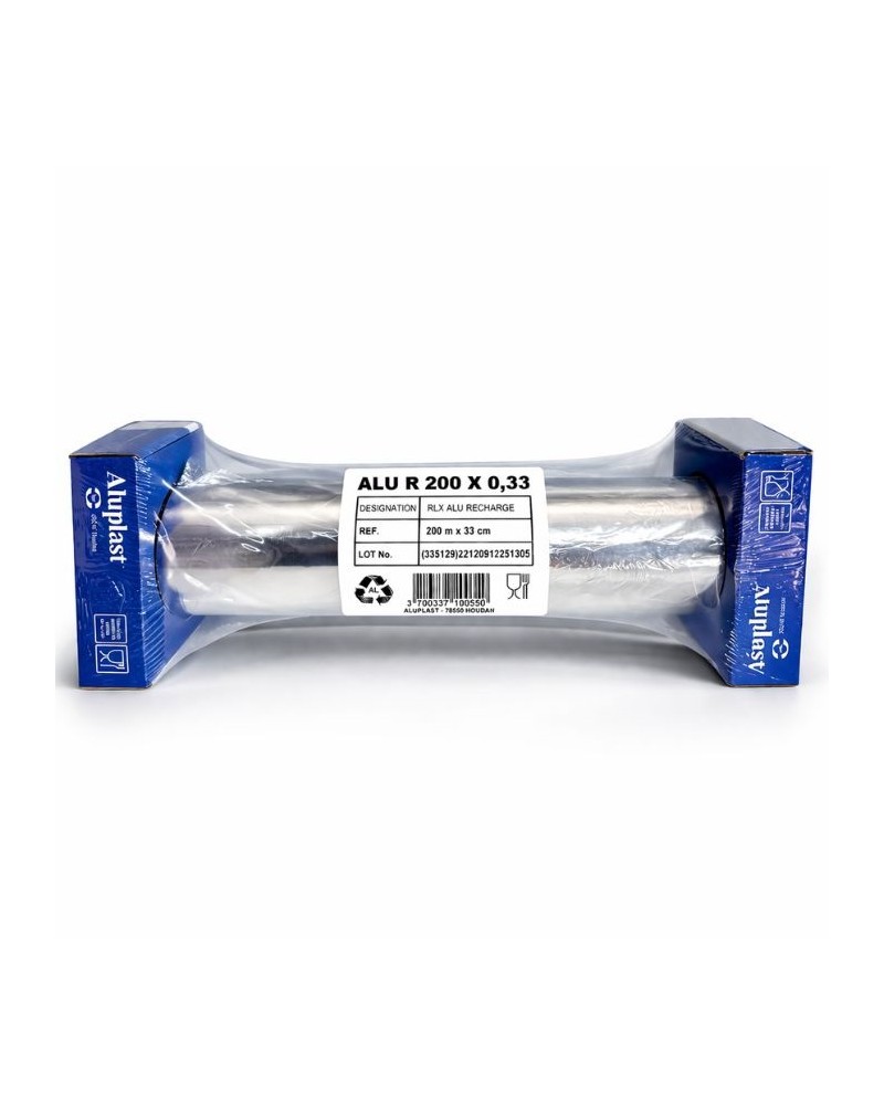 Rouleau d'aluminium alimentaire 200 m sur 33 cm