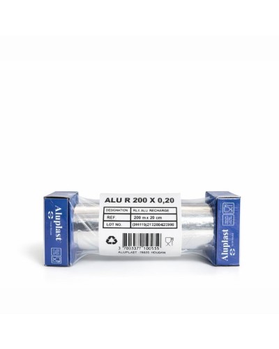 Rouleau d'aluminium alimentaire 200m x 20 cm