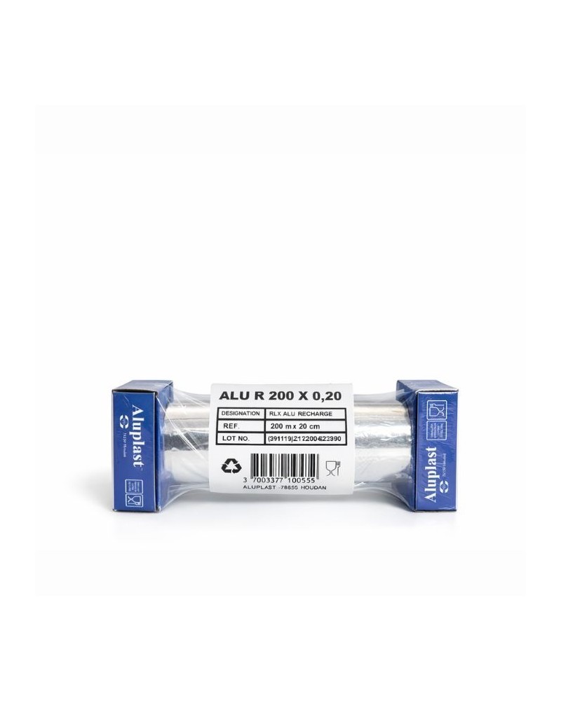 Rouleau d'aluminium alimentaire 200m x 20 cm