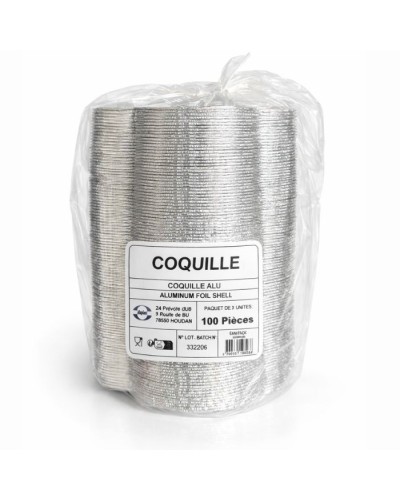 Coquille Saint-Jacques en aluminium 100 pcs