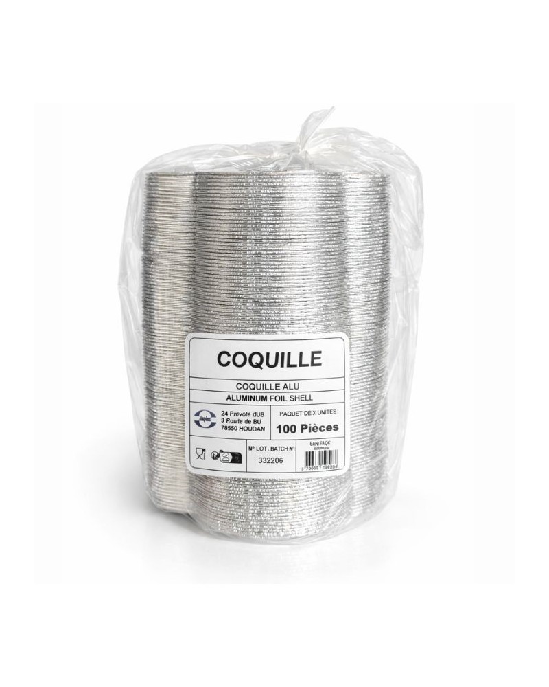 Coquille Saint-Jacques en aluminium 100 pcs