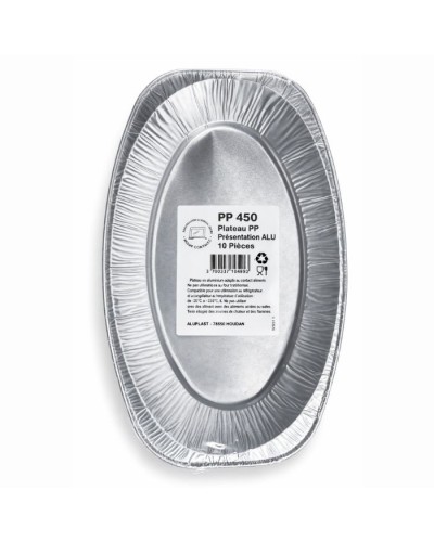Plat ovale alu 43 x 28 cm - 10 pcs