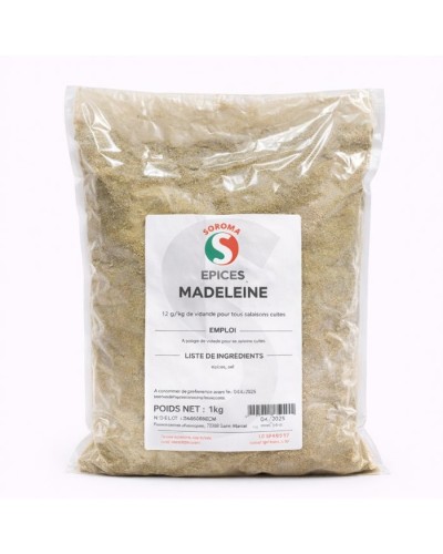 Sachet de mélange d'épices Madeleine pour préparation culinaire 1 kg