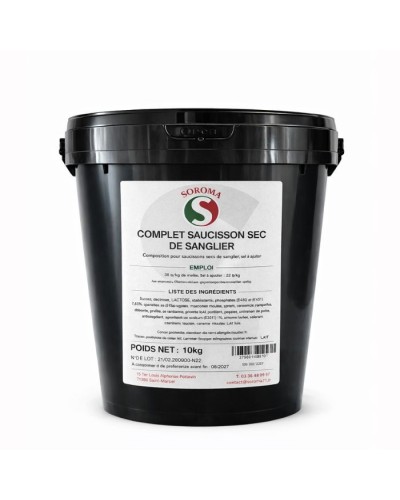 Mélange d'épices pour fabrication de saucissons secs de sanglier 10 kg