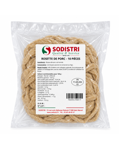 Rosette de porc par 10 50/55