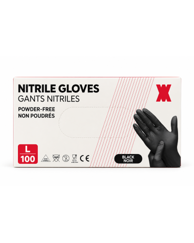 Gant nitrile noir L boite de 100