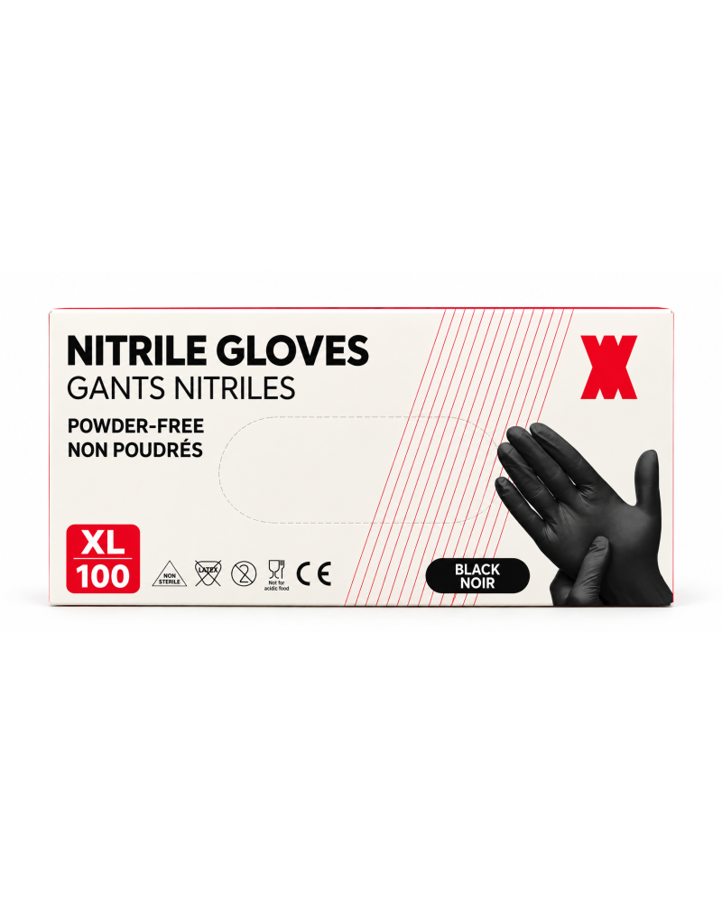 Gant nitrile noir XL boite de 100