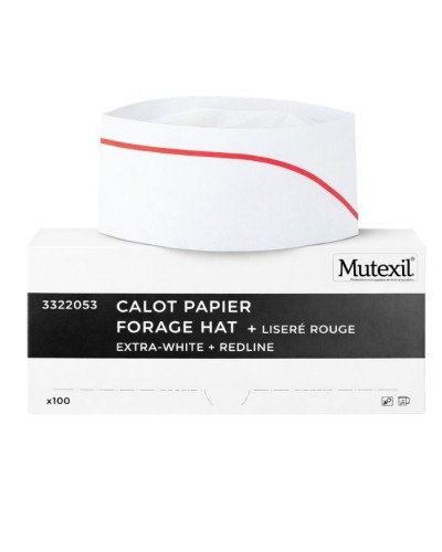 Calot jetable avec liseré rouge