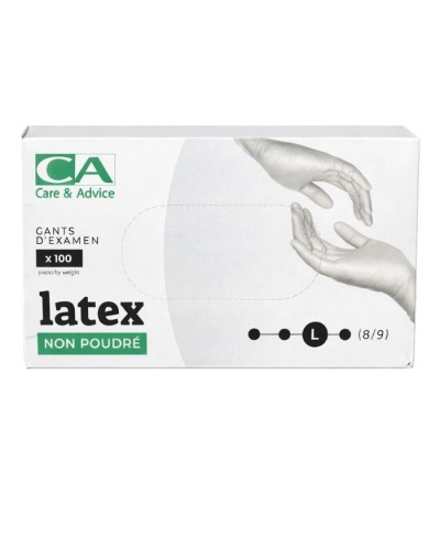 Gant latex non poudré taille L