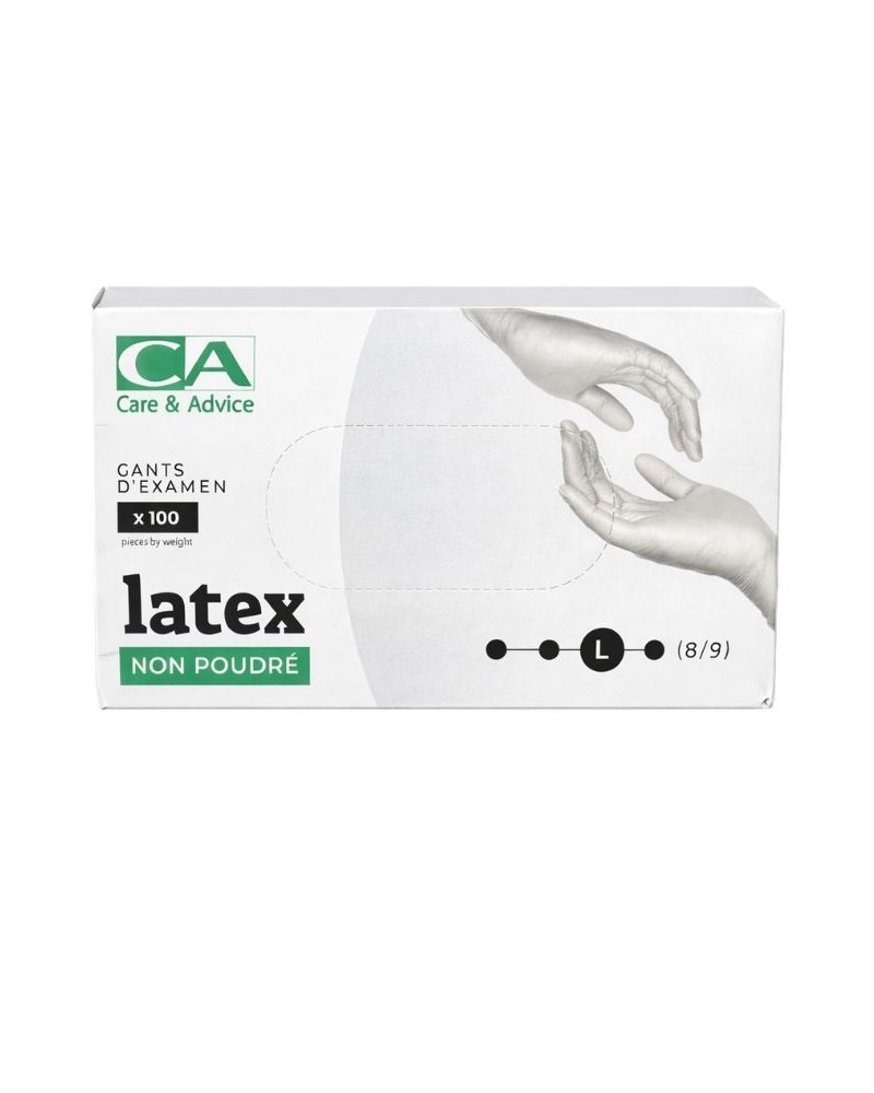Gant latex non poudré taille L