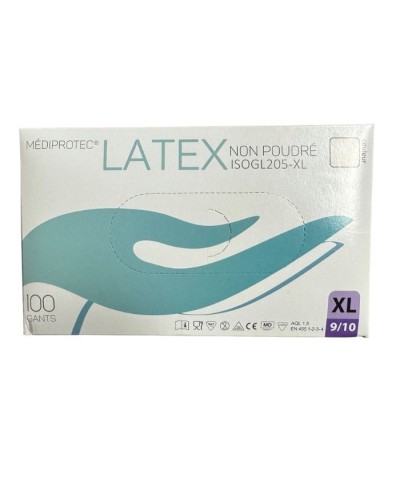 Gant en latex non poudré en taille XL