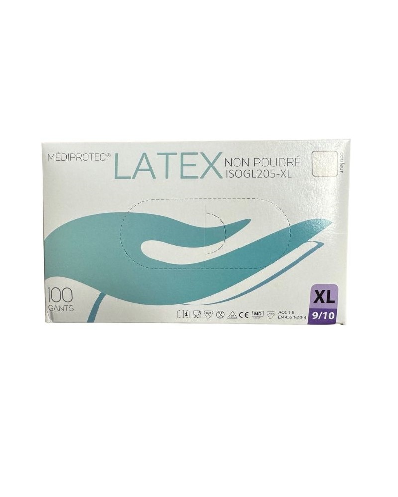 Gant en latex non poudré en taille XL