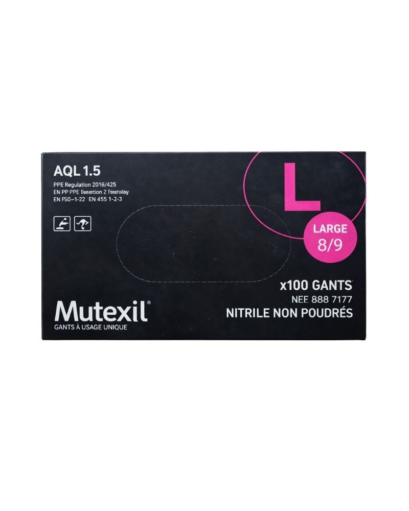 gant en nitrile noir en taille L