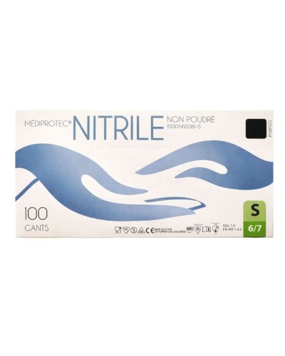 Gant en nitrile noir en taille S