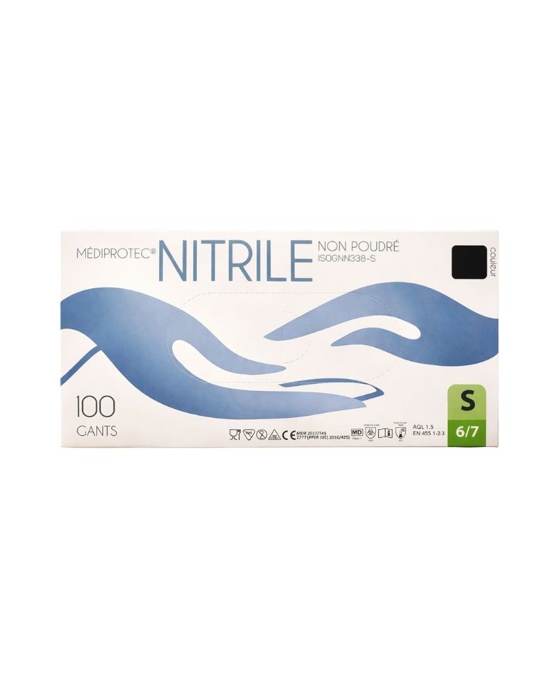 Gant en nitrile noir en taille S